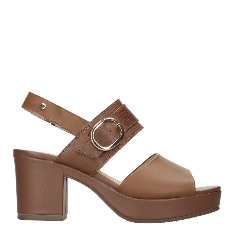 SANDALIAS MUJER BRUNO ROSSI CAMEL BRM0421 CUERO