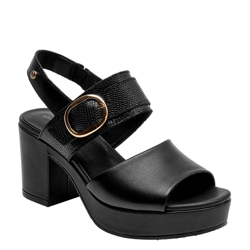 SANDALIAS MUJER BRUNO ROSSI NEGRO BRM0421 CUERO - 3