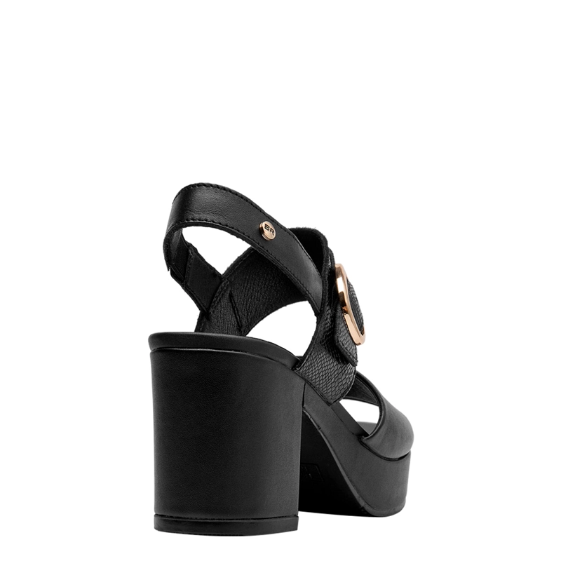 SANDALIAS MUJER BRUNO ROSSI NEGRO BRM0421 CUERO - 5