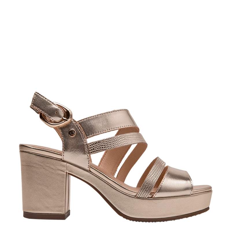 SANDALIAS MUJER BRUNO ROSSI DORADO BRM0422 CUERO