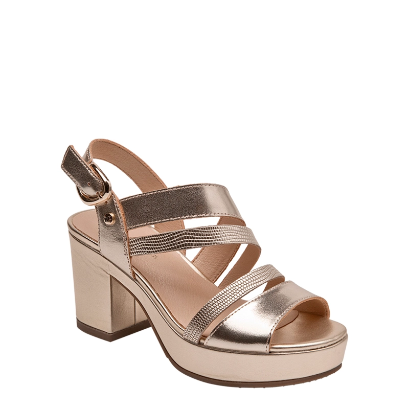 SANDALIAS MUJER BRUNO ROSSI DORADO BRM0422 CUERO - 3