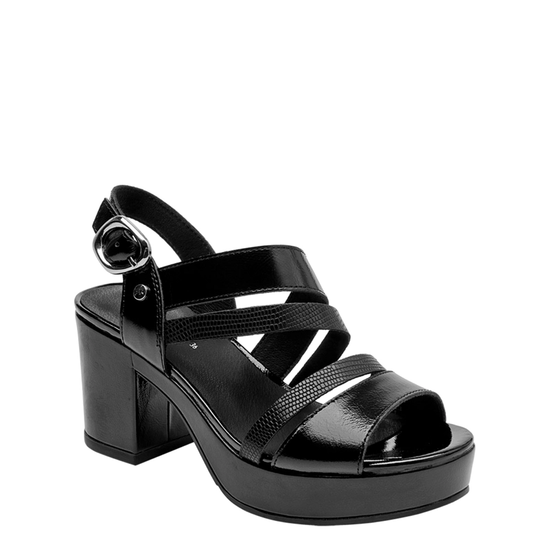 SANDALIAS MUJER BRUNO ROSSI NEGRO BRM0422 CUERO - 3