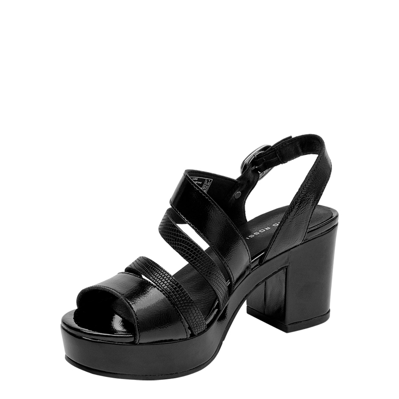 SANDALIAS MUJER BRUNO ROSSI NEGRO BRM0422 CUERO - 4