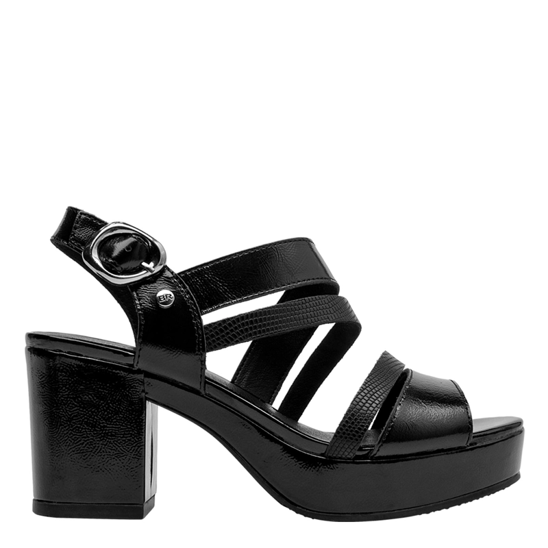 SANDALIAS MUJER BRUNO ROSSI NEGRO BRM0422 CUERO