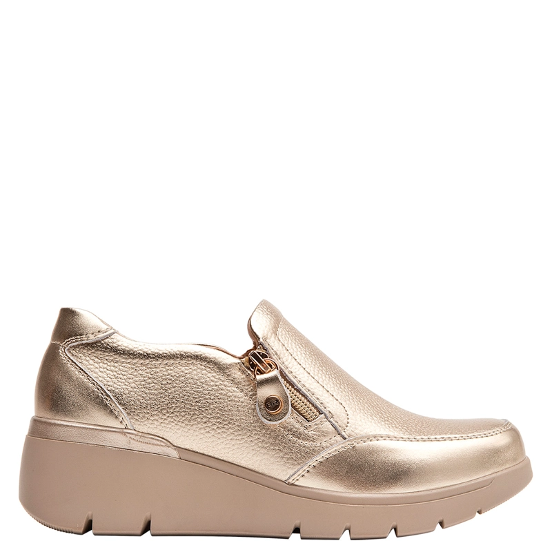 ZAPATILLAS MUJER BRUNO ROSSI CASUALES DORADO BRM0151 CUERO - 1