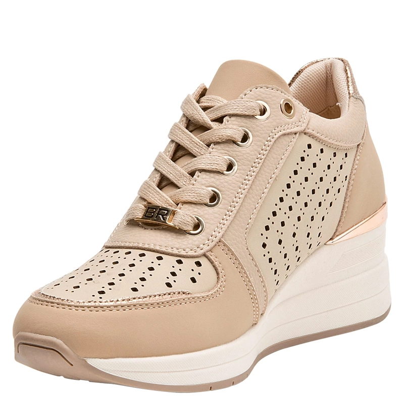 ZAPATILLAS MUJER BRUNO ROSSI URBANAS BEIGE BRM0470 CUERO - 3