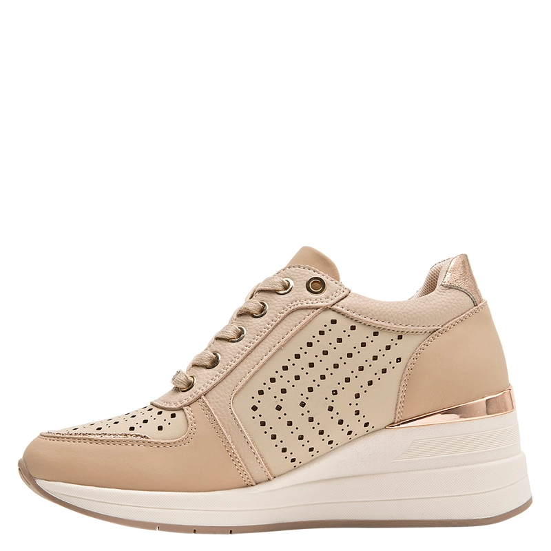 ZAPATILLAS MUJER BRUNO ROSSI URBANAS BEIGE BRM0470 CUERO - 4