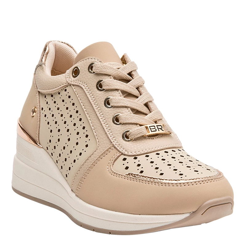 ZAPATILLAS MUJER BRUNO ROSSI URBANAS BEIGE BRM0470 CUERO - 2