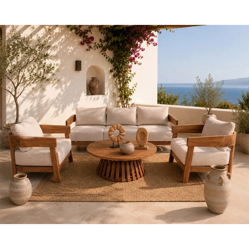 JUEGO DE TERRAZA MAISON LINTTE MILANO BEIGE - 1