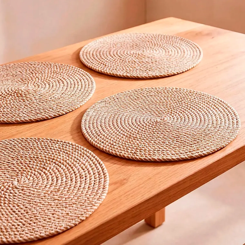 SET X4 INDIVIDUALES RIPLEY HOME BICOLOR BEIGE - 1