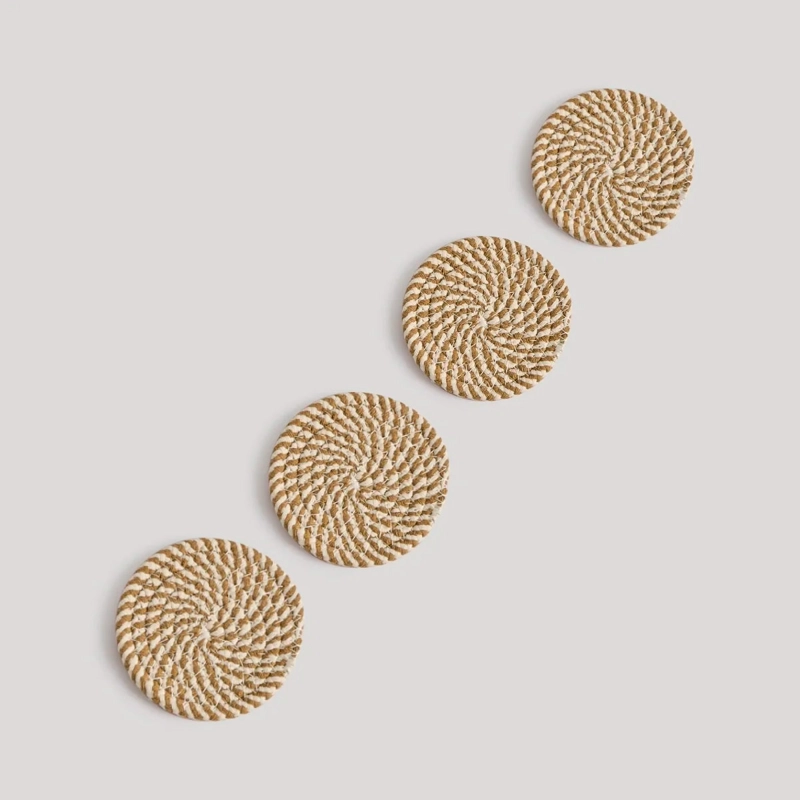 SET X4 POSAVASOS RIPLEY HOME BICOLOR BEIGE - 2