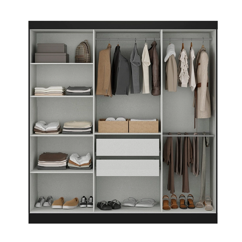 CLOSET DI PORETTI DESIGN PARIS 6P 2C NEGRO - 3