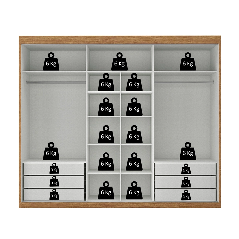 CLOSET DI PORETTI DESIGN SENNA 3P 6C CAFÉ - 4
