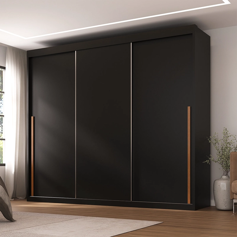 CLOSET DI PORETTI DESIGN SENNA 3P 6C NEGRO - 1