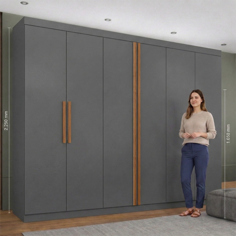 CLOSET DI PORETTI DESIGN TITANIUM 6P 4C GRIS - 5