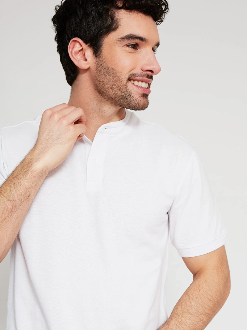 POLERA HOMBRE MARQUIS ALGODÓN CUELLO MAO MANGA CORTA - 3