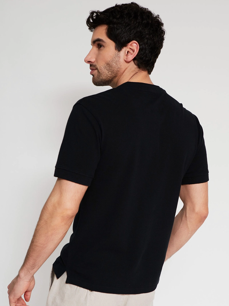 POLERA HOMBRE MARQUIS ALGODÓN CUELLO MAO MANGA CORTA - 2