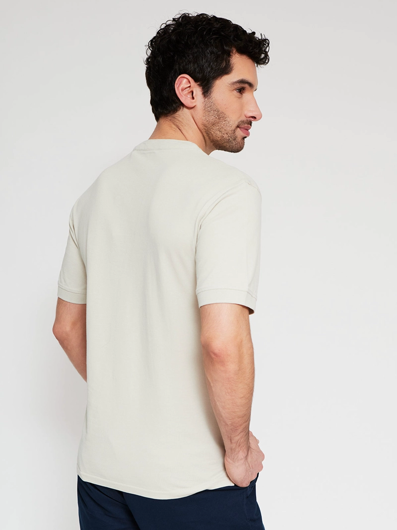 POLERA HOMBRE MARQUIS ALGODÓN CUELLO MAO MANGA CORTA - 2