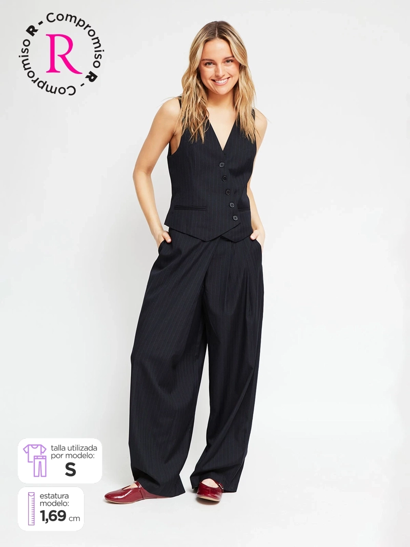 PANTALÓN MUJER INDEX FLUIDO CRUZADO - 1