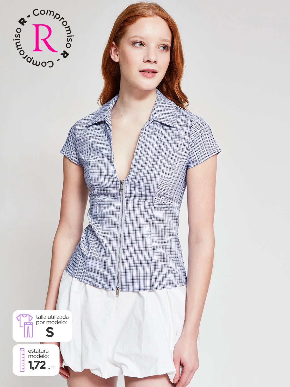 BLUSA MUJER INDEX MANGA CORTA PRINT CIERRE