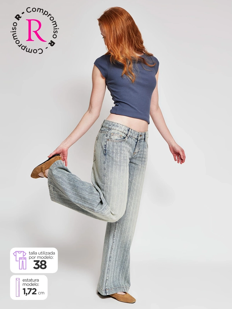 JEANS MUJER INDEX ALGODÓN TIRO BAJO - 1