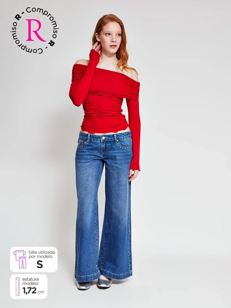 JEANS MUJER INDEX ALGODÓN TIRO BAJO - 1