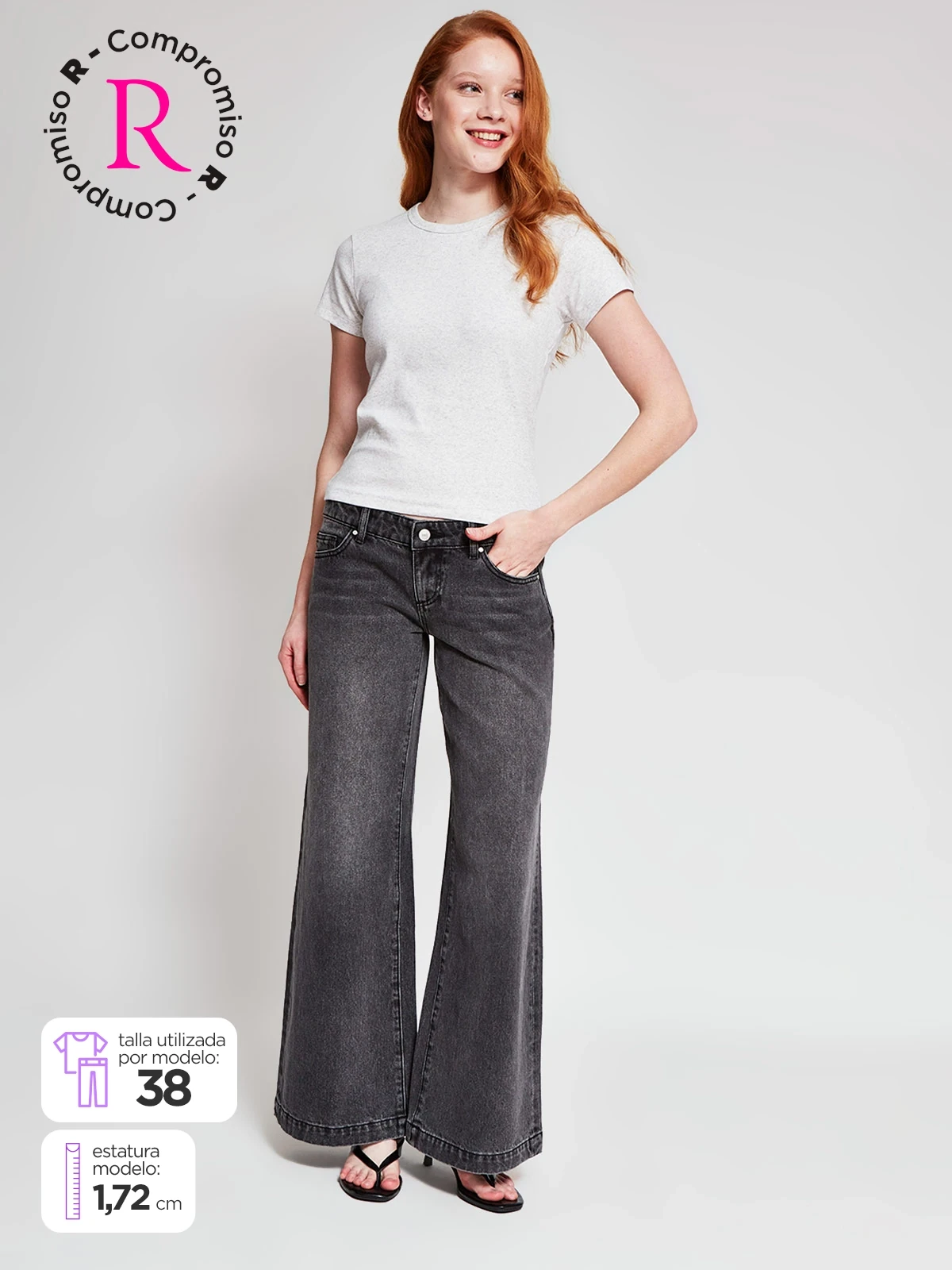 JEANS MUJER INDEX ALGODÓN TIRO BAJO - 1