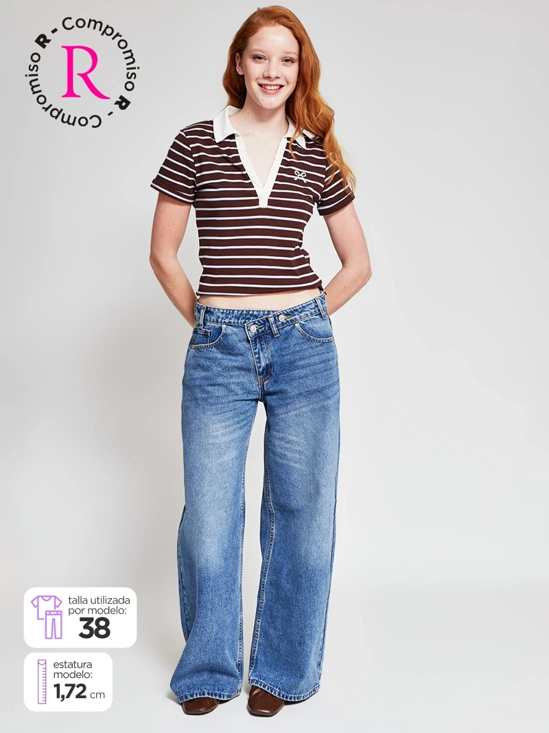 JEANS MUJER INDEX ALGODÓN CRUZADO - 1