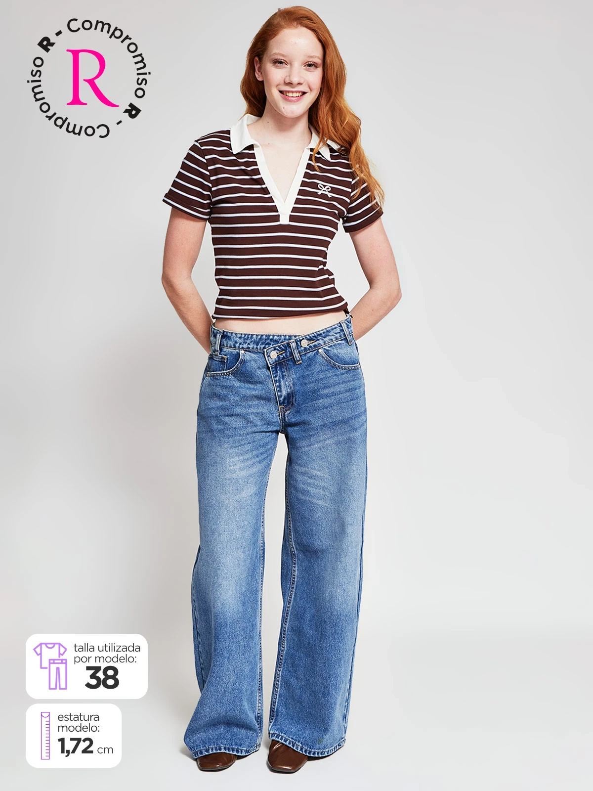 JEANS MUJER INDEX ALGODÓN CRUZADO