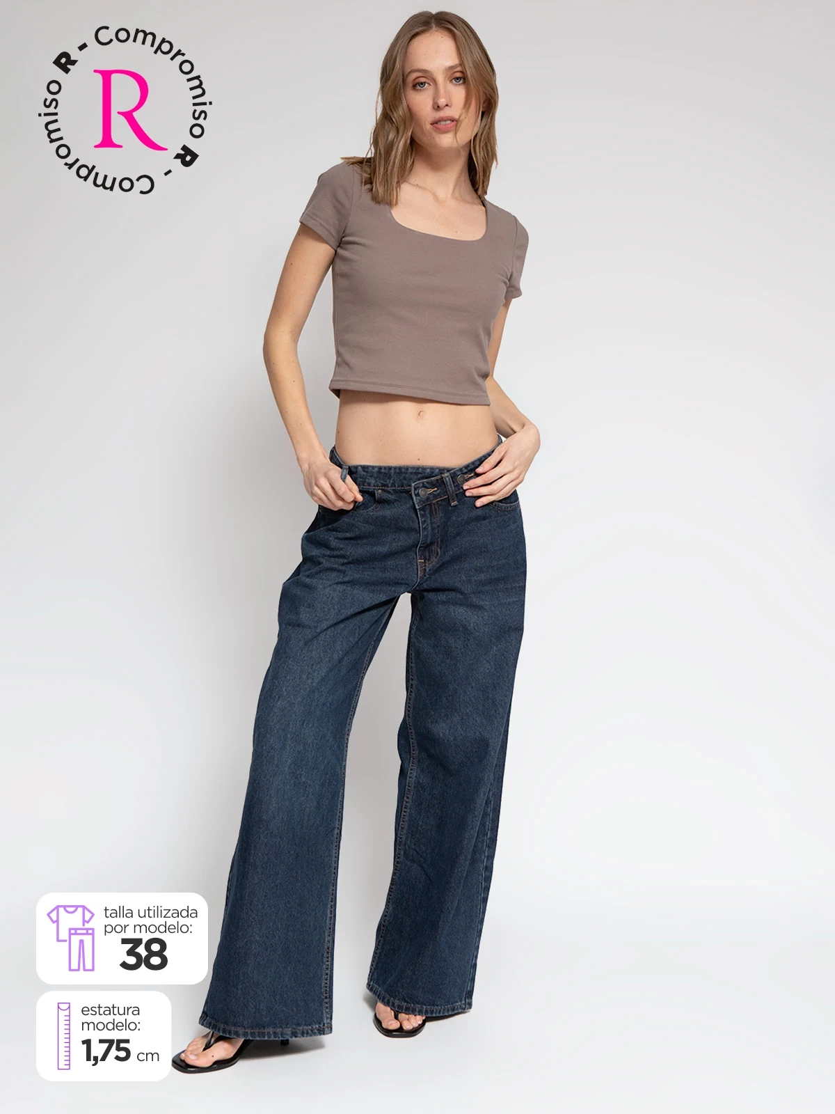 JEANS MUJER INDEX ALGODÓN CRUZADO - 1