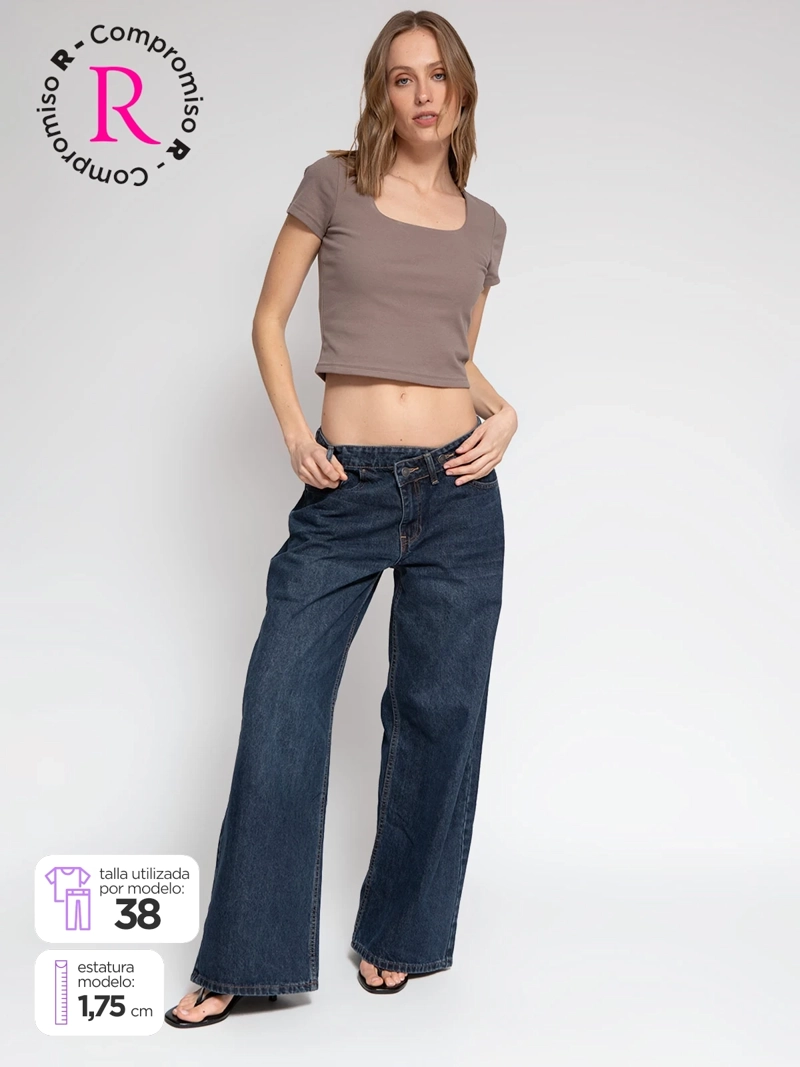 JEANS MUJER INDEX ALGODÓN CRUZADO - 1
