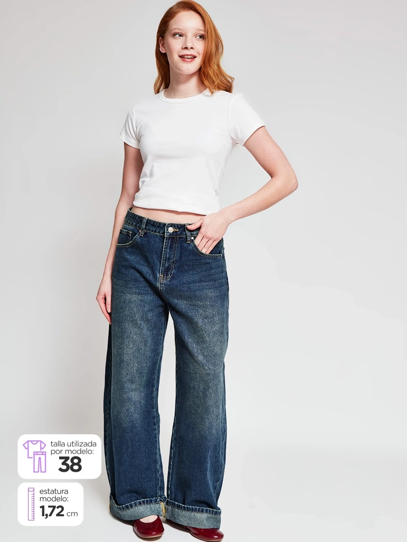 JEANS MUJER INDEX ALGODÓN DOBLES