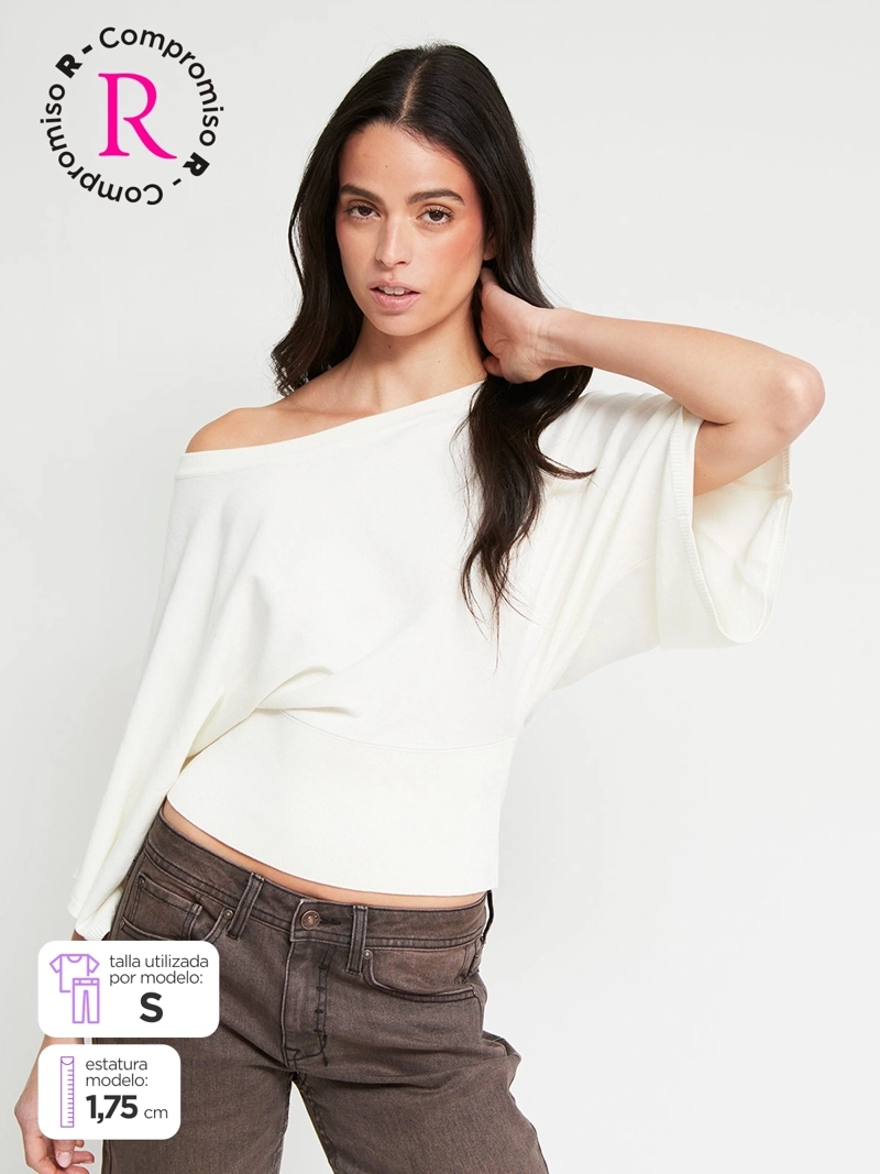SWEATER MUJER INDEX MANGA LARGA ANCHA - 1