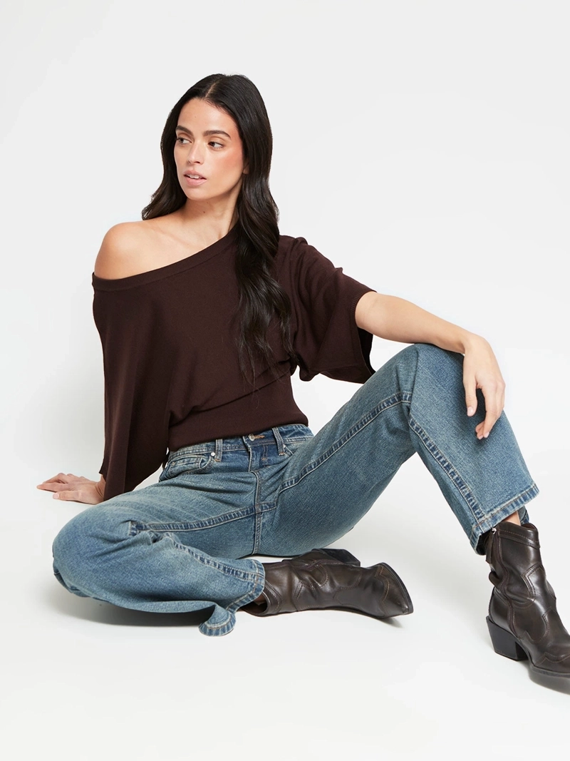 SWEATER MUJER INDEX MANGA LARGA ANCHA - 5