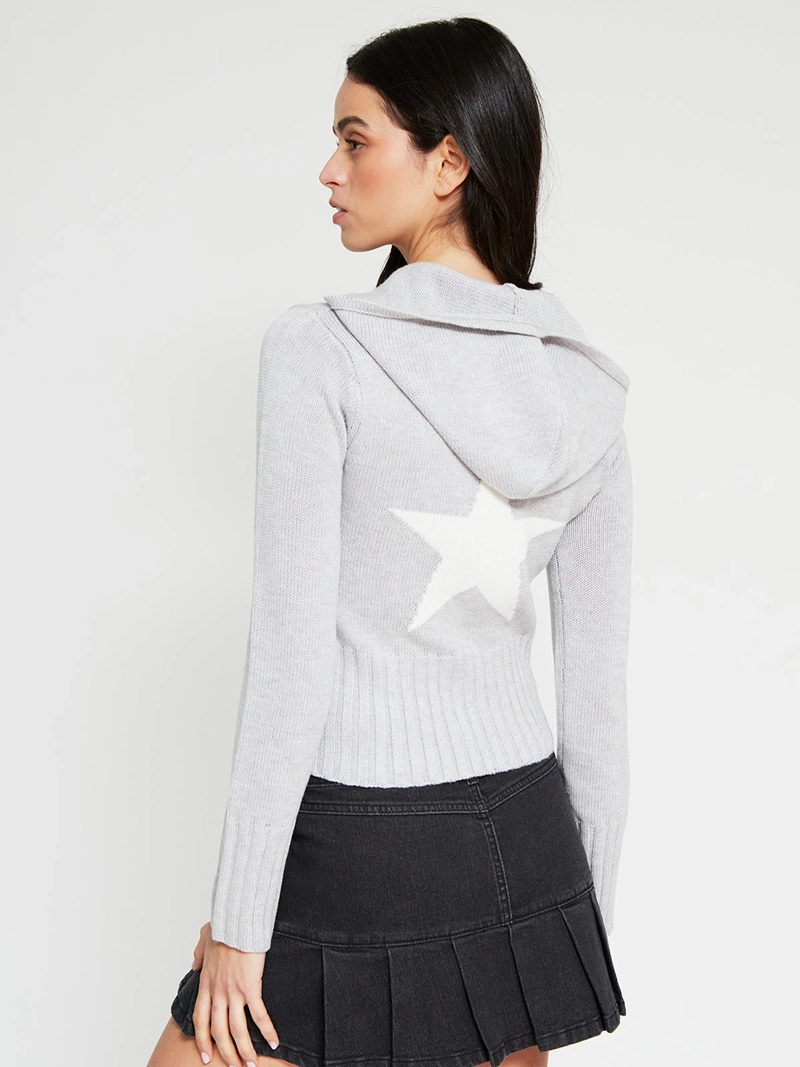 SWEATER MUJER INDEX ALGODÓN MANGA LARGA CIERRE - 3