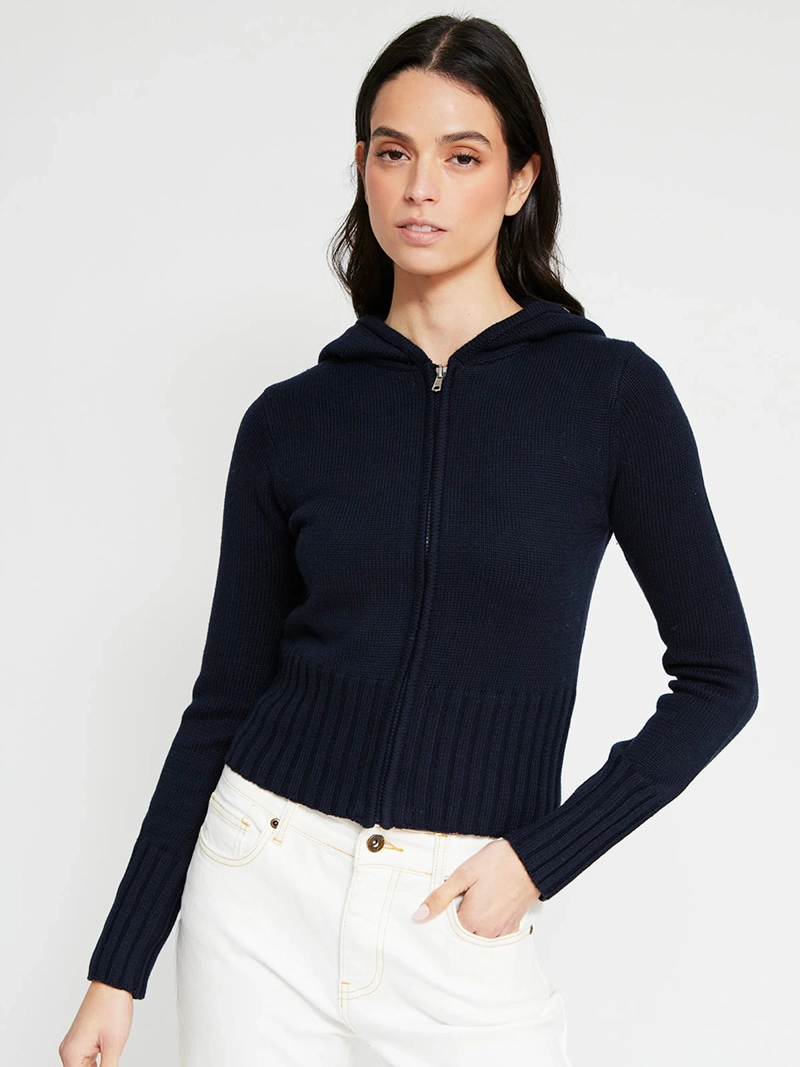 SWEATER MUJER INDEX ALGODÓN MANGA LARGA CIERRE - 2