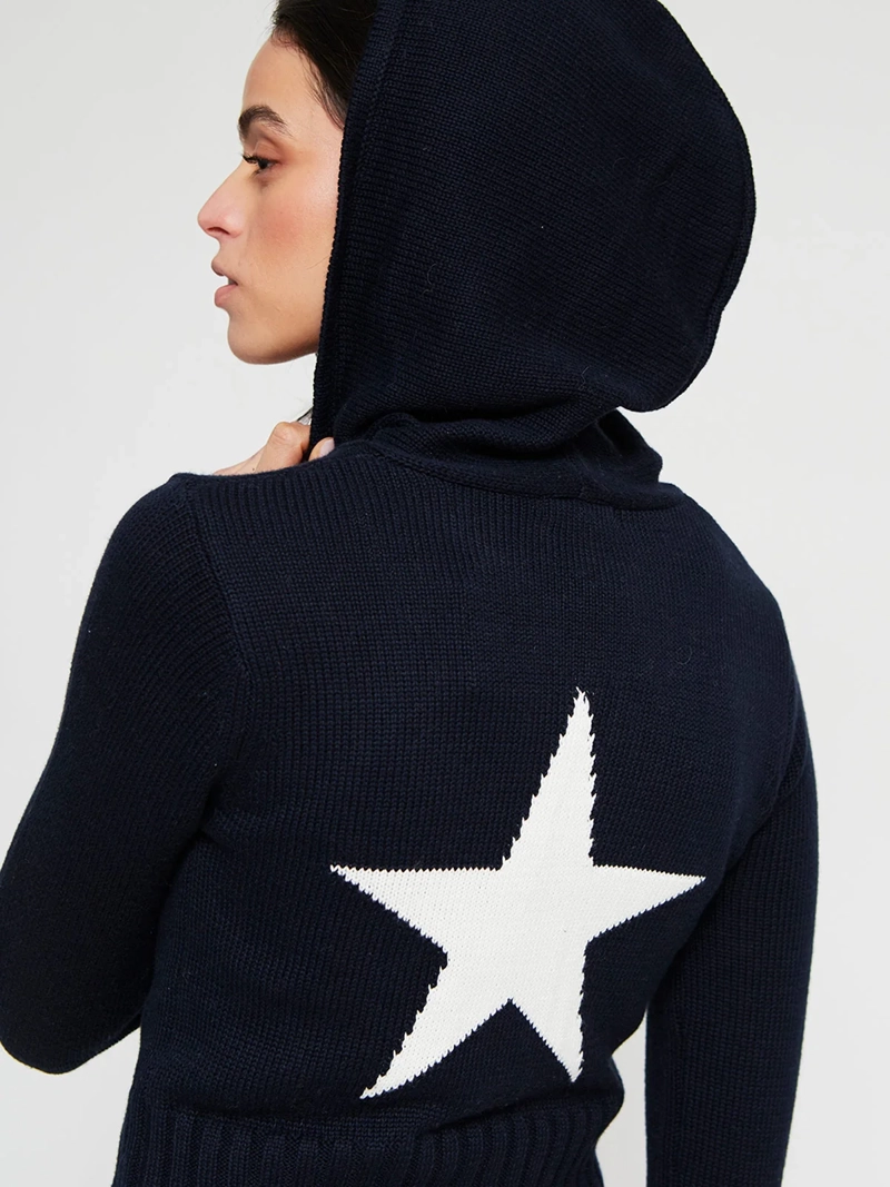 SWEATER MUJER INDEX ALGODÓN MANGA LARGA CIERRE - 4