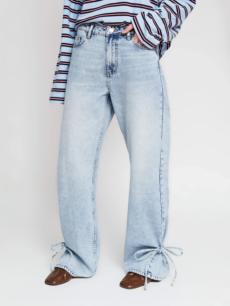 JEANS MUJER INDEX ALGODÓN AMARRAS - 2