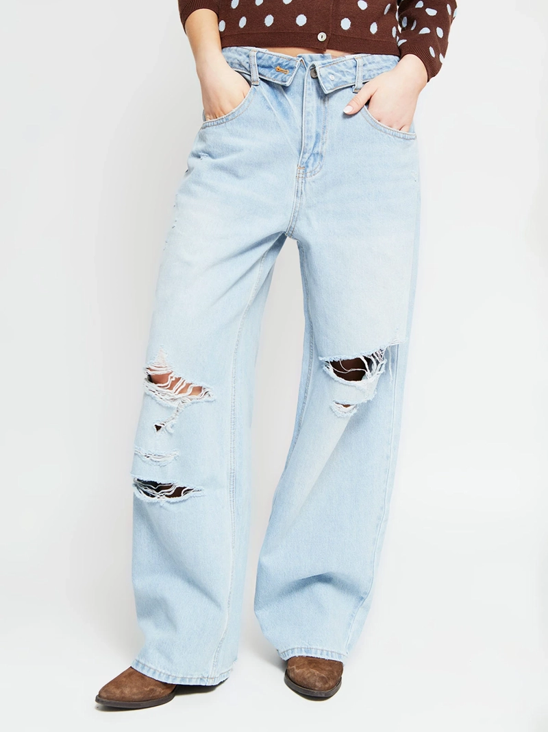 JEANS MUJER INDEX ALGODÓN ROTURAS - 2