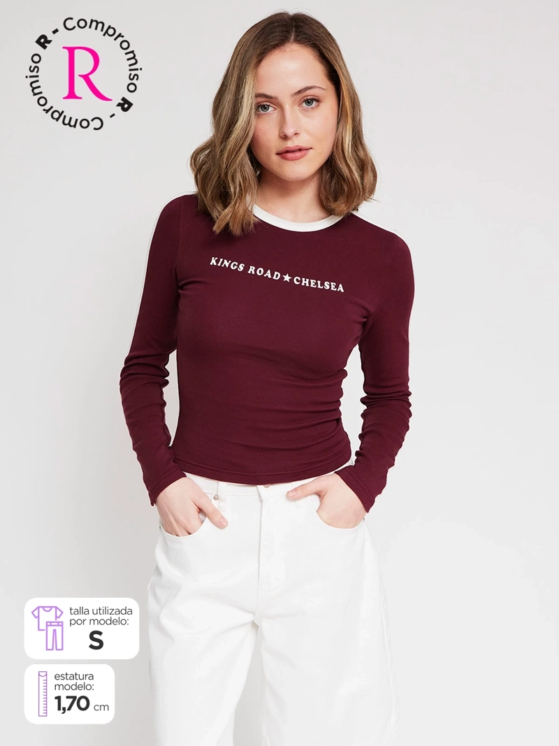 POLERA MUJER INDEX ALGODÓN MANGA LARGA