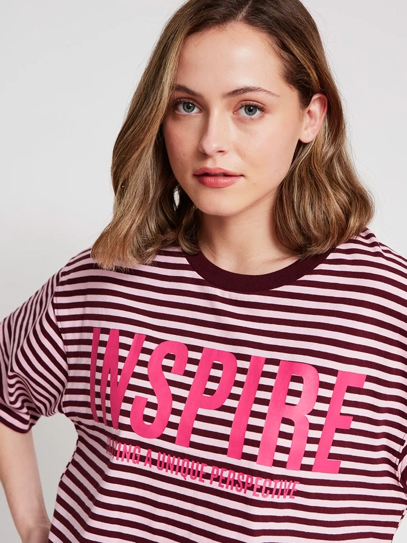POLERA MUJER INDEX ALGODÓN MANGA CORTA RAYAS - 3