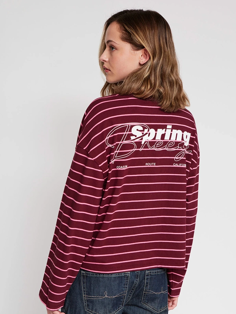POLERA MUJER INDEX ALGODÓN MANGA LARGA RAYAS - 3