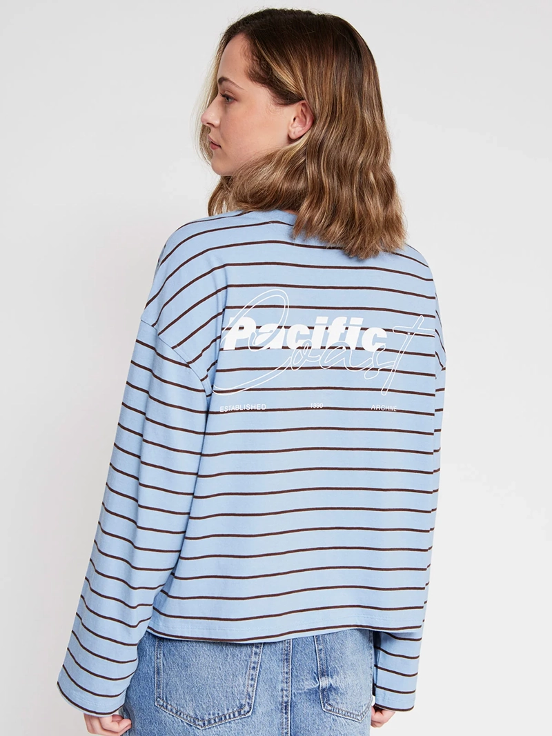 POLERA MUJER INDEX ALGODÓN MANGA LARGA RAYAS - 2