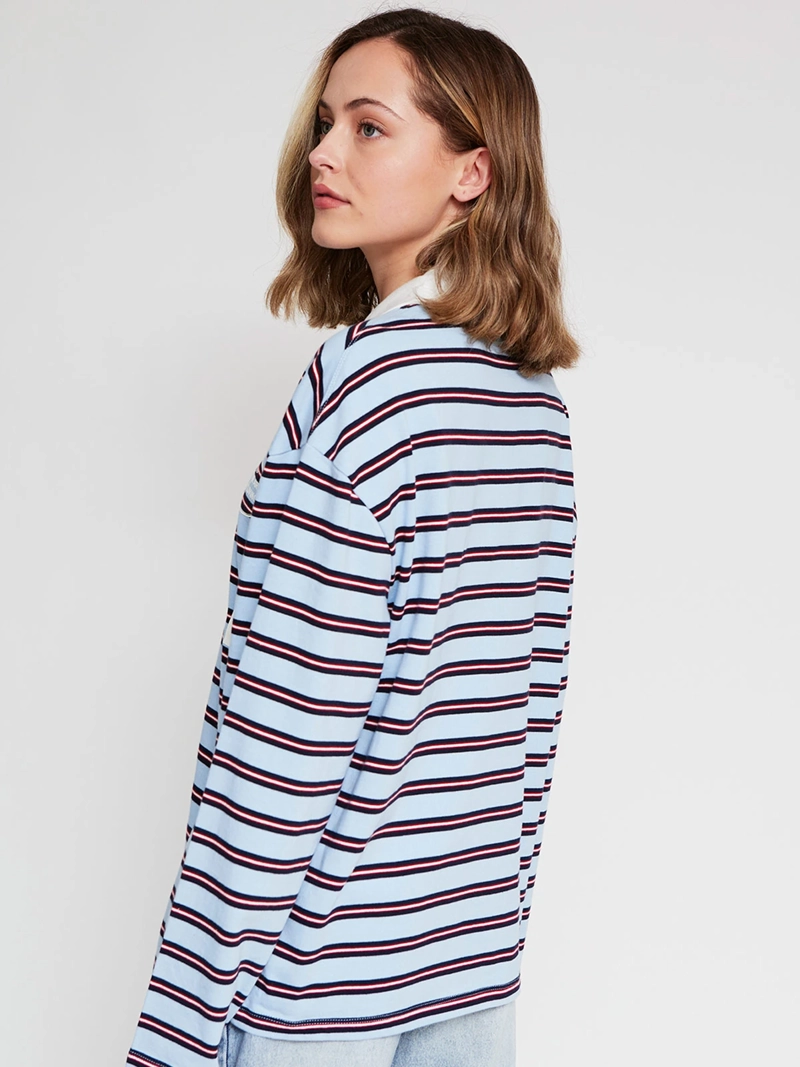 POLERA MUJER INDEX ALGODÓN MANGA LARGA RAYAS - 4