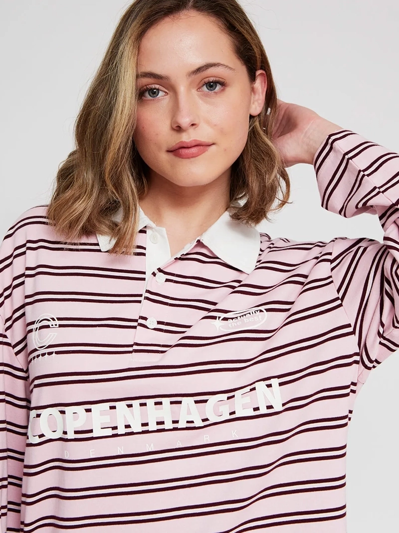 POLERA MUJER INDEX ALGODÓN MANGA LARGA RAYAS - 4