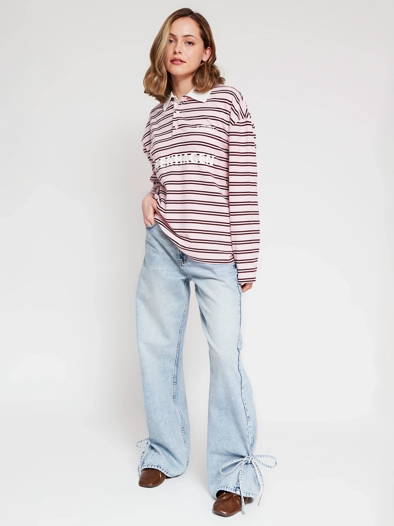 POLERA MUJER INDEX ALGODÓN MANGA LARGA RAYAS - 5
