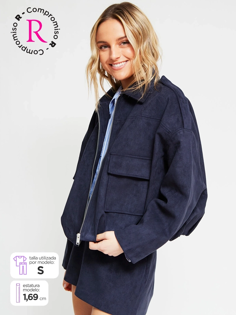 CHAQUETA MUJER INDEX CORTA SUEDE - 1