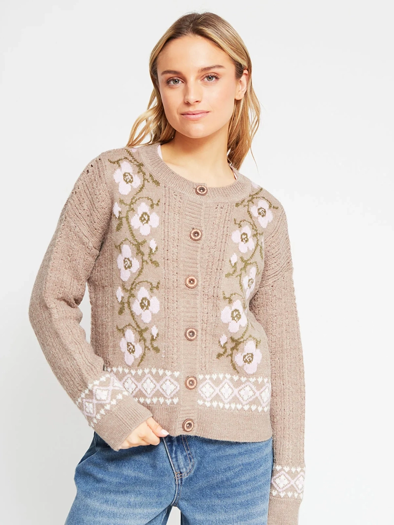 CARDIGAN MUJER INDEX CALADO - 2