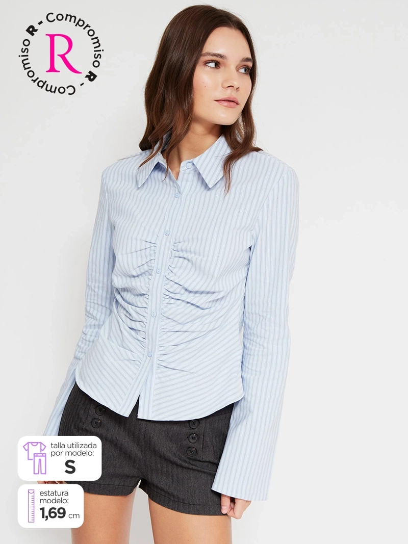 BLUSA MUJER INDEX ALGODÓN MANGA LARGA