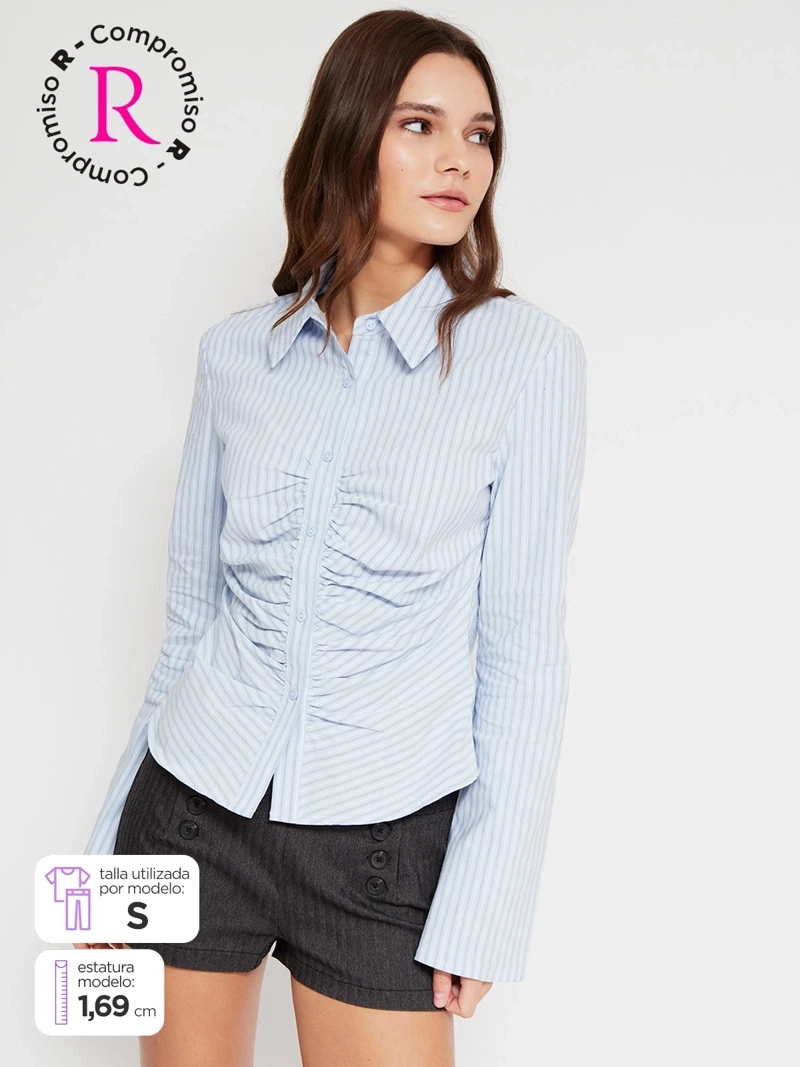BLUSA MUJER INDEX ALGODÓN MANGA LARGA